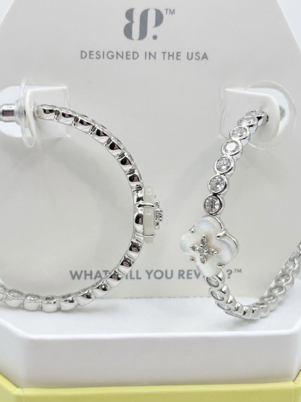 Bomb Party Genuine White Mother Of Pearl "The Gwen Earrings"